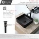 preview thumbnail 8 of 20, STYLISH 14 1/2 inch Square Porcelain Bathroom Sink - 14 1/2" x 14 1/2" x 5"
