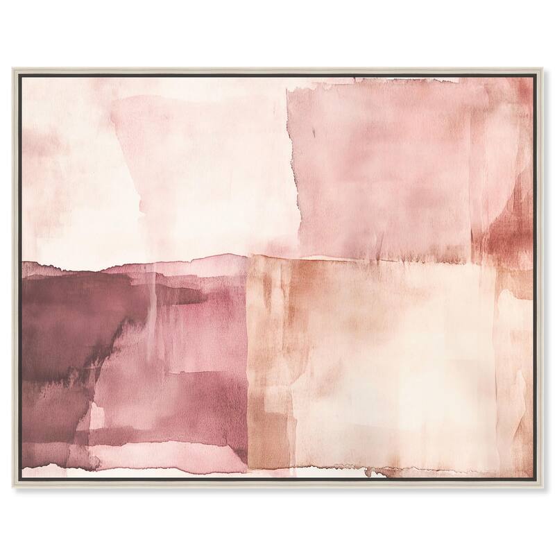 Faded Crimson II Canvas by Art Remedy - Silver - 30" x 24"