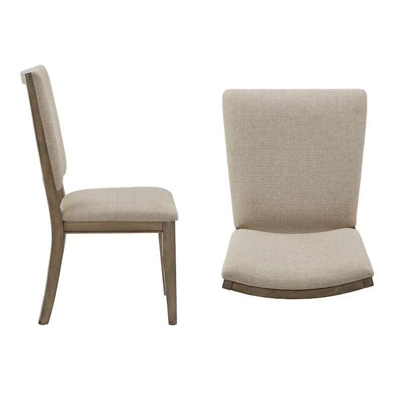 Cesky Antique Beige Fabric Dining Chairs (Set of 2)