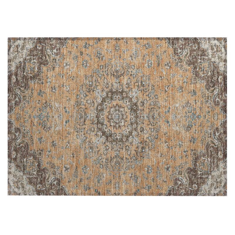 Machine Washable Indoor/ Outdoor Traditional Niko Chantille Rug