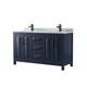 Option Dark Blue / White Carrara Marble Top / Matte Black