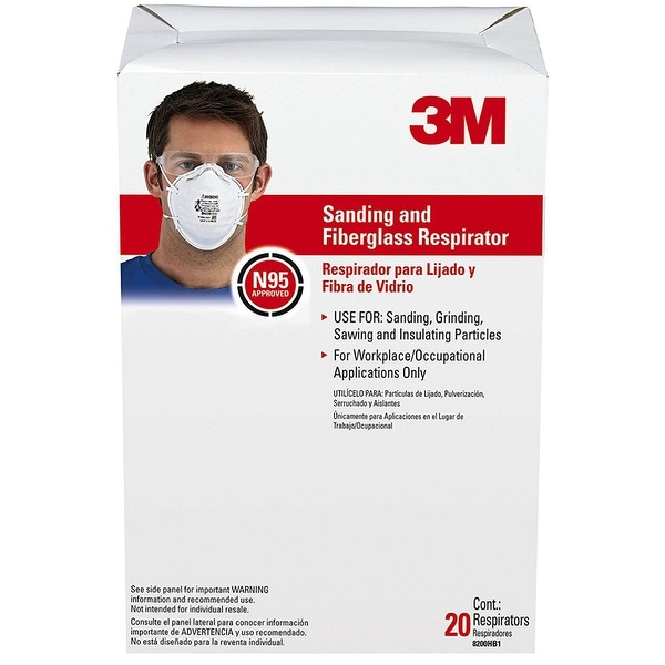 3m 20-pack disposable sanding and fiberglass safety mask 3m 20-pack disposable sanding and fiberglass safety mask