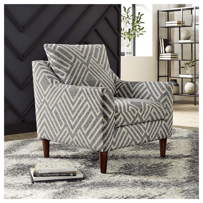 Signature Design by Ashley Morrilton Next-Gen Nuvella Natural/Charcoal Accent Chair - 35" W x 35.75" D x 39.75" H - 35" W x 35.75" D x 39.75" H - Natural/Charcoal
