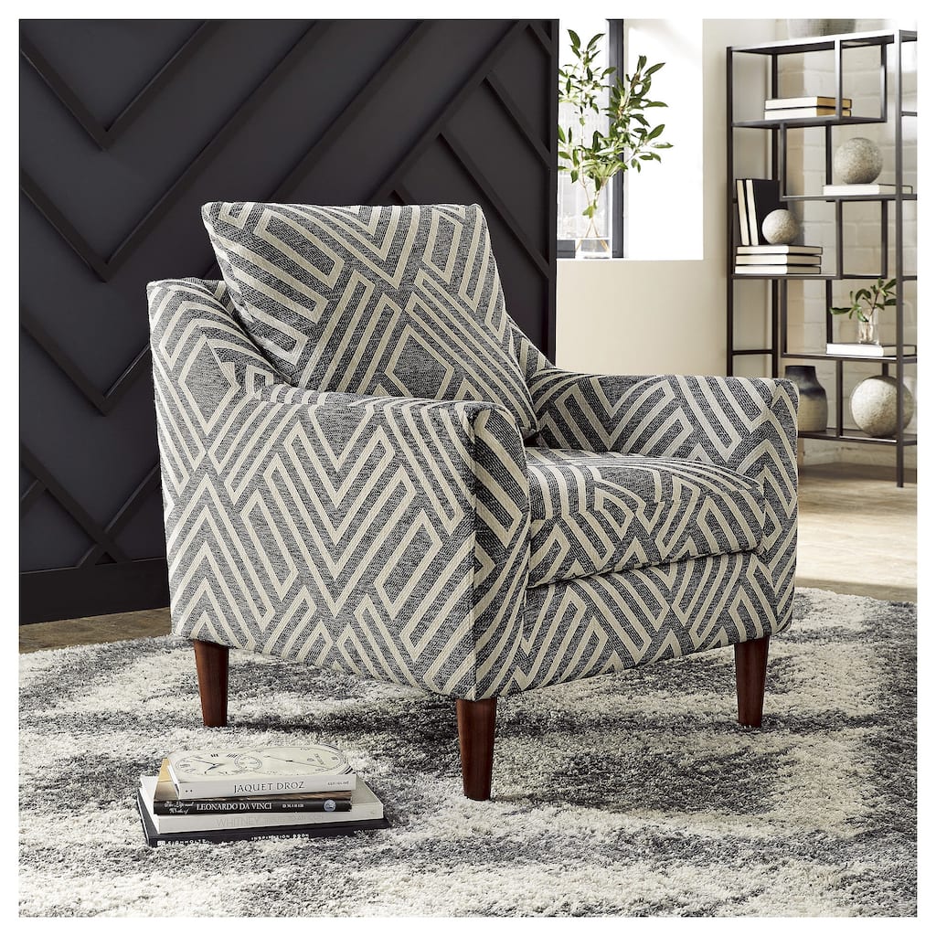 Signature Design by Ashley Morrilton Next-Gen Nuvella Natural/Charcoal Accent Chair - 35" W x 35.75" D x 39.75" H