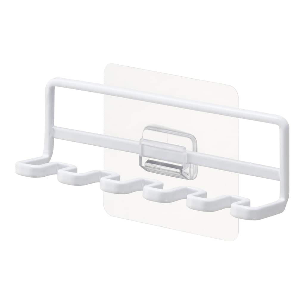 Yamazaki Home Traceless Adhesive Toothbrush Holder, Steel, Holds 0.55 lbs - L 1.38 x W 4.92 x H 1.57 inches