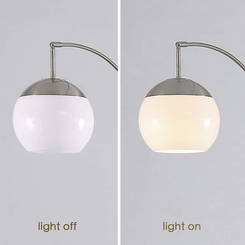 Metro 68"H Glass Globe One Light LED Dimmable Floor Lamp with LED Vintage Bulb