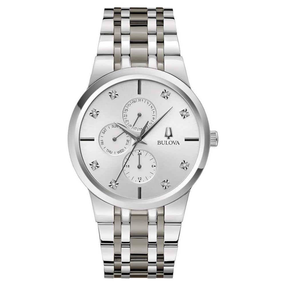 Bulova Men's Modern Silver Dial Watch - 98D185 - One Size