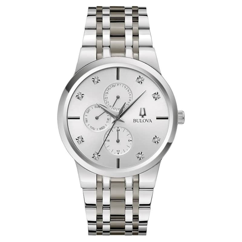 Bulova Men's Modern Silver Dial Watch - 98D185 - One Size