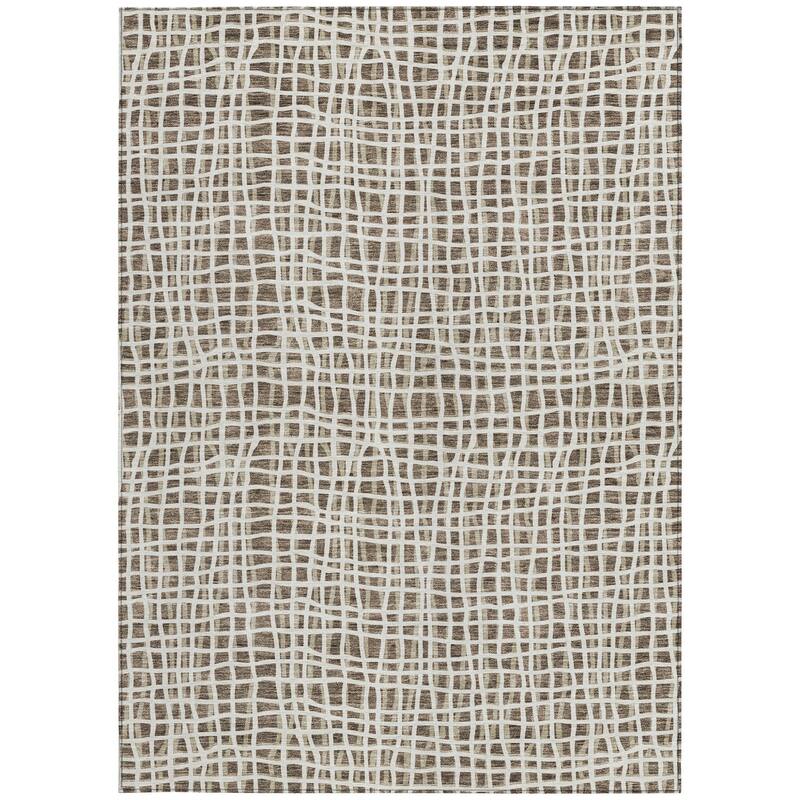HomeRoots Striped Transitional Rectangle Outdoor Rug