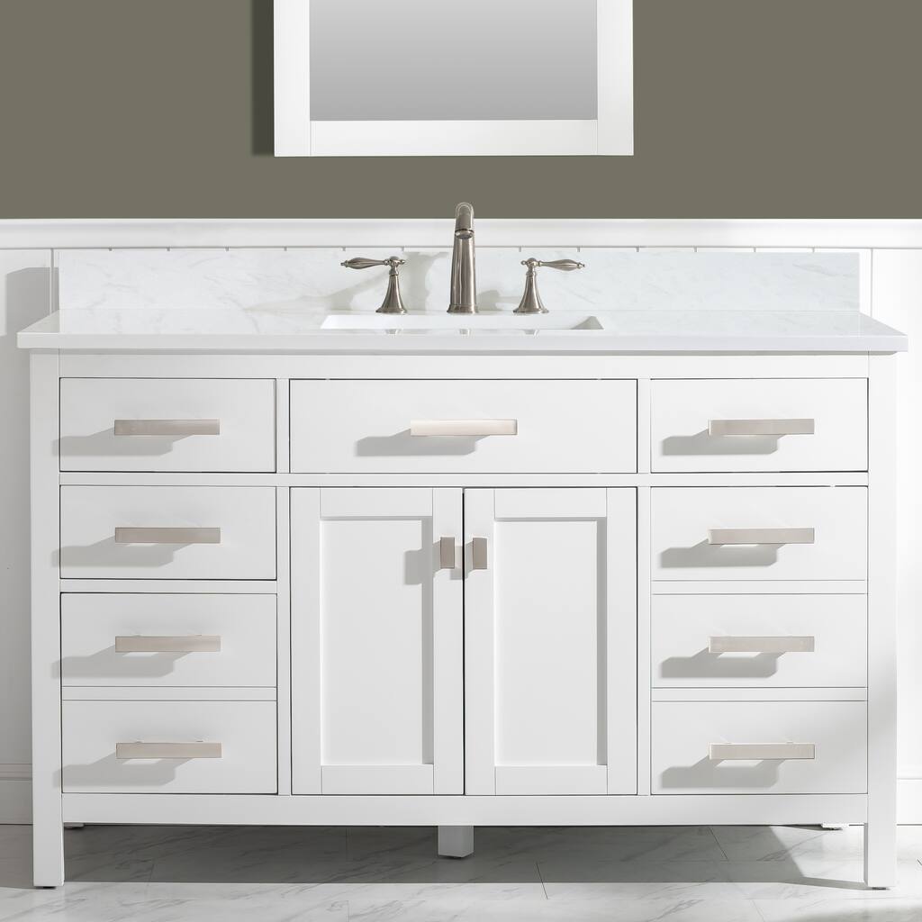 Valentino 54" Single Vanity in White