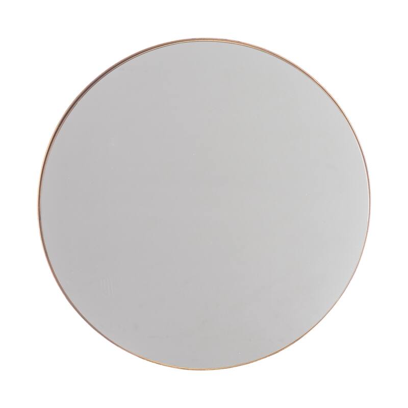 30" Modern Gold Framed Round Decorative Wall Bathroom Vanity Mirror