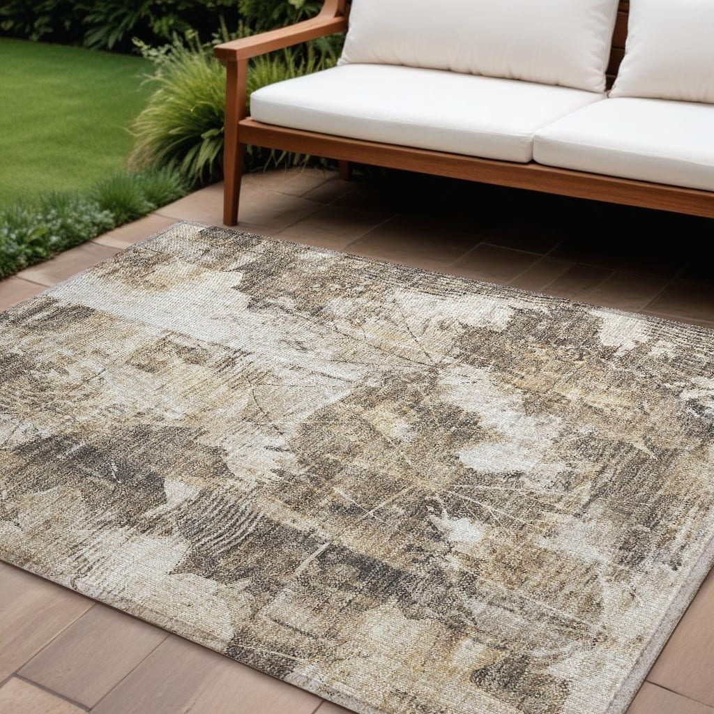 Tane Graceful Floral Weather Resistant Classic Meets Modern Outdoor Rug
