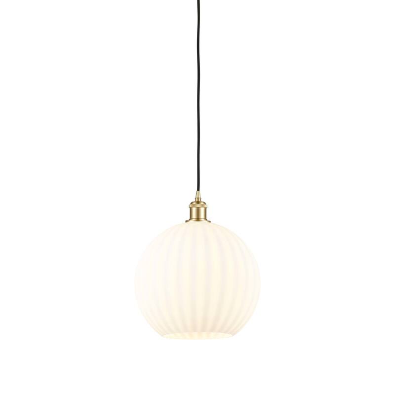 Innovations Lighting 516-1P-14-12 White Venetian Pendant White - Satin Gold