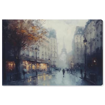 Foggy Paris Canvas by Art Remedy, Gallery Wrapped