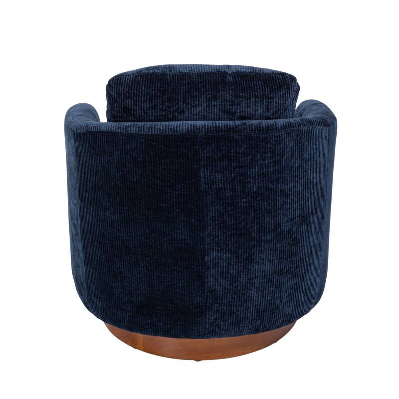Swivel Accent Barrel Chair and Comfy Round Accent Single Sofa Chair, 360 Degree Club Chair, Lounge Armchair for Living Room