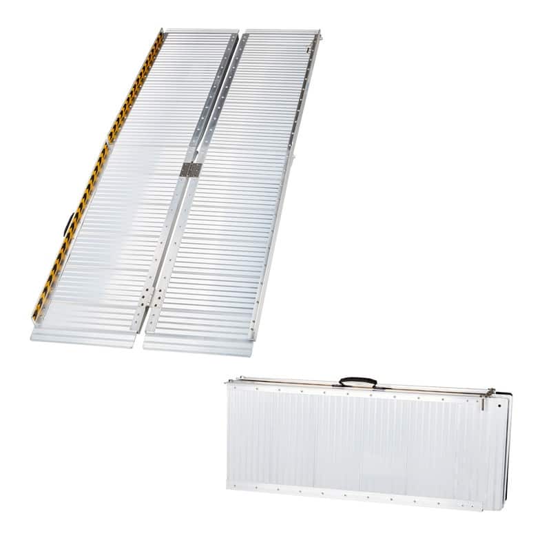 6ft Four-section Aluminum Wheelchair Loading Ramps Silver - N/A