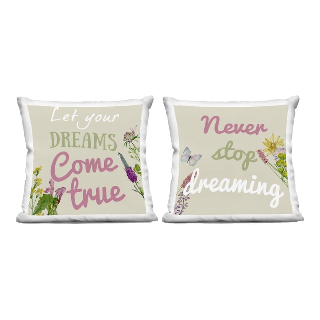 Stupell Charming Dream Inspirations Decorative Printed Throw Pillow Design by Kim Allen (Set of 2)