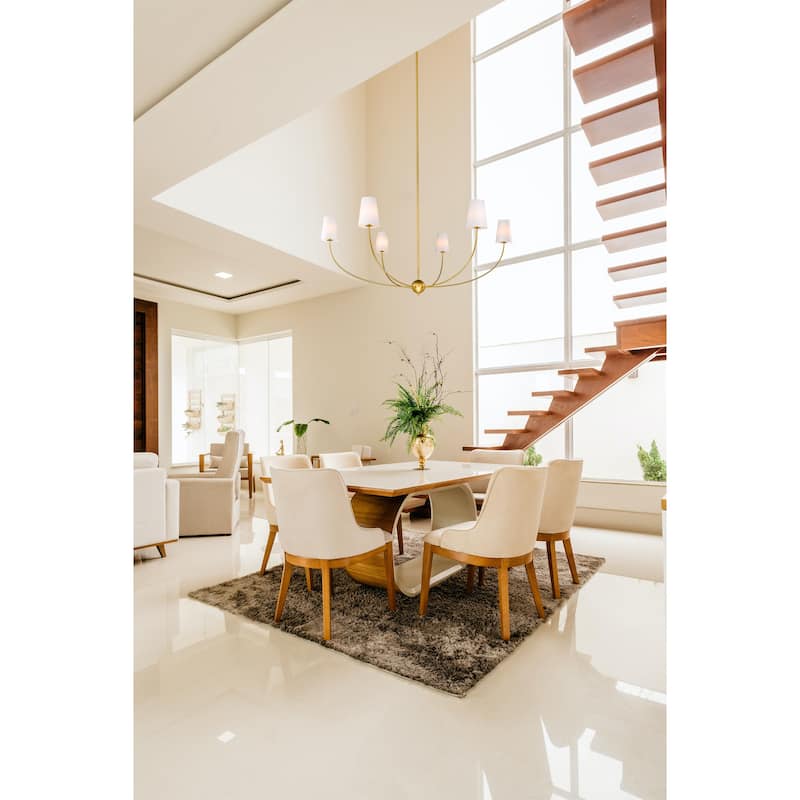 Shannon by Z-Lite 6 Light Chandelier in Rubbed Brass
