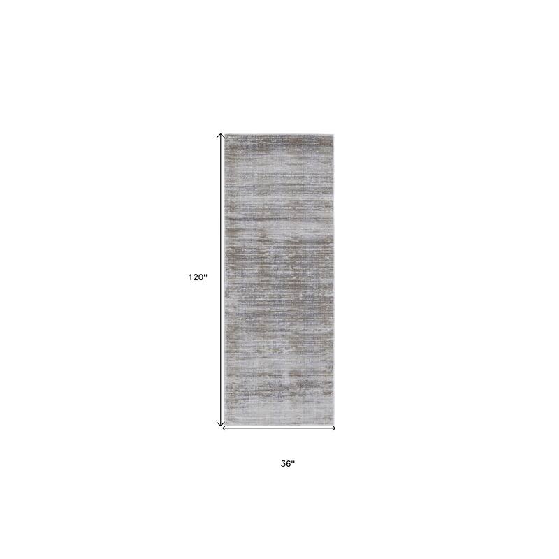 Wumih Power Loomed Abstract Modern Non Skid Area Rug By HomeRoots - 10' Runner