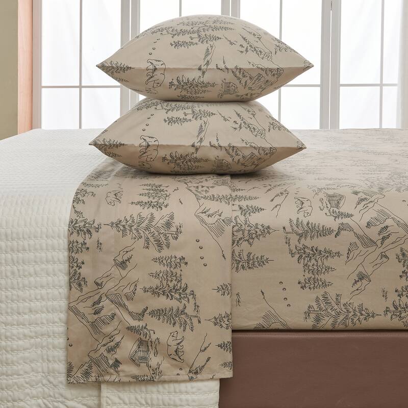 Linery & Co. Ultra-Soft Lodge-Inspired Brushed Microfiber Sheet Set