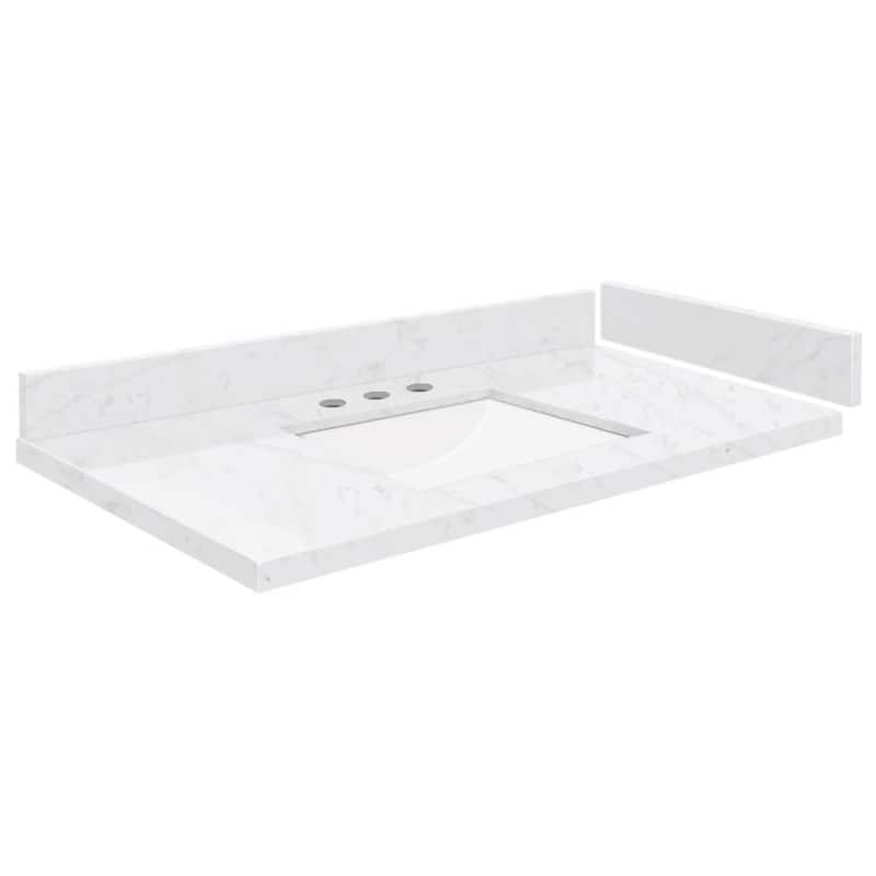 Transolid VT36.5x22-1RU-8 Silestone 36" Quartz Vanity Top with