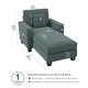 preview thumbnail 22 of 35, Stockton Chaise Lounge with Arms by Bush Furniture