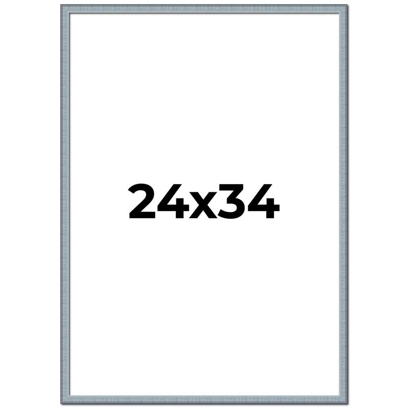 24x34 Frame Rustic Sky Blue Solid Wood Picture Frame | 0.75 Inch