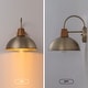 preview thumbnail 9 of 13, Farmhouse Industrial 1-Light Wall Sconce with Hammered Metal Shade Barn Outdoor Light - W10.24"