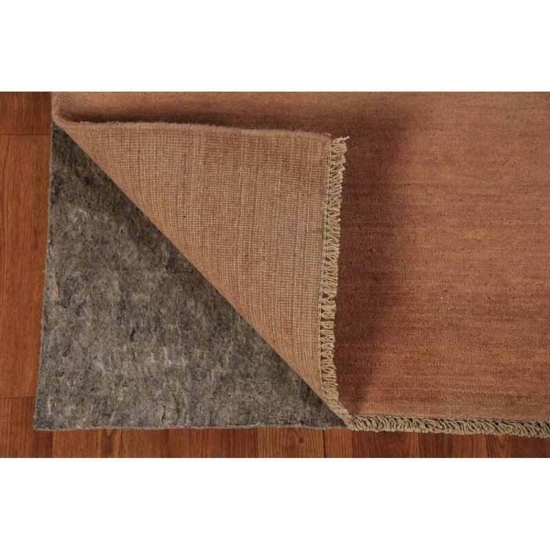 Gabbeh Modern Rug Handmade Brown Tribal Wool Carpet - 3'1" x 4'10"