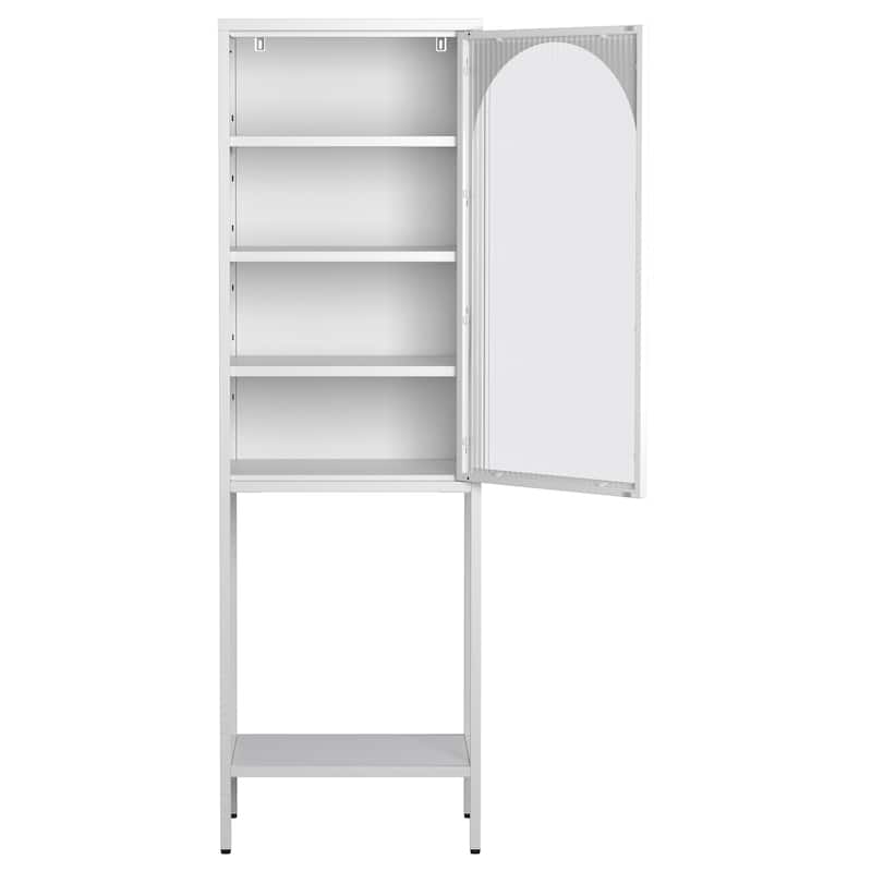 Metal Glass Door Display Storage Cabinet