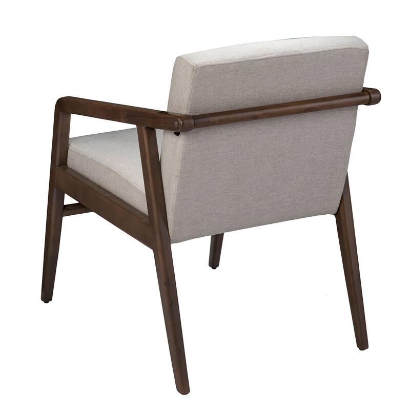 SEI Furniture Diane Beige Wood Accent Chair