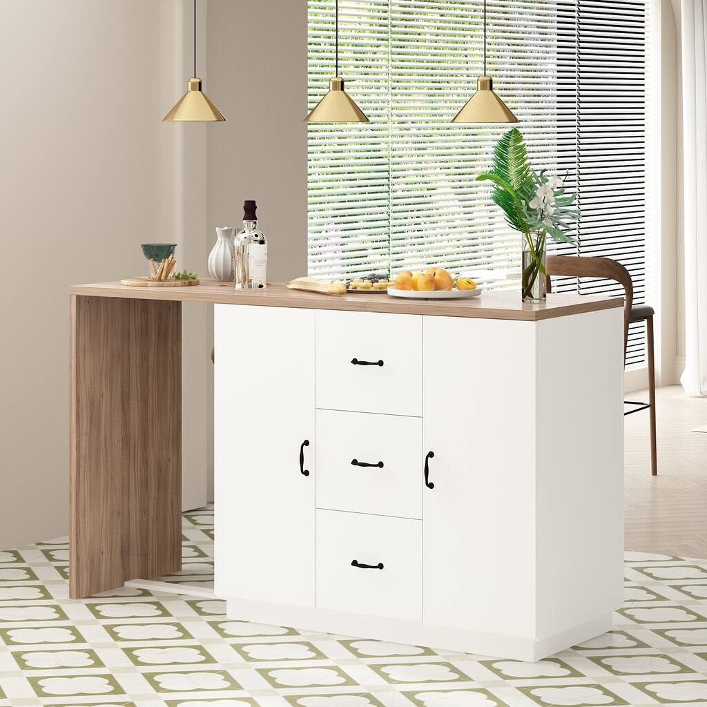 Kitchen Cart Breakfast Bar Kitchen Island Table Storage Cabinet Buffet