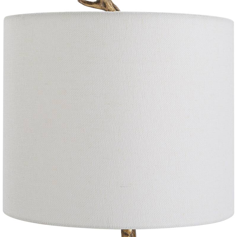 Rustic Table Lamp with Gold Finish - 12"D x 12"W x 29.5"H