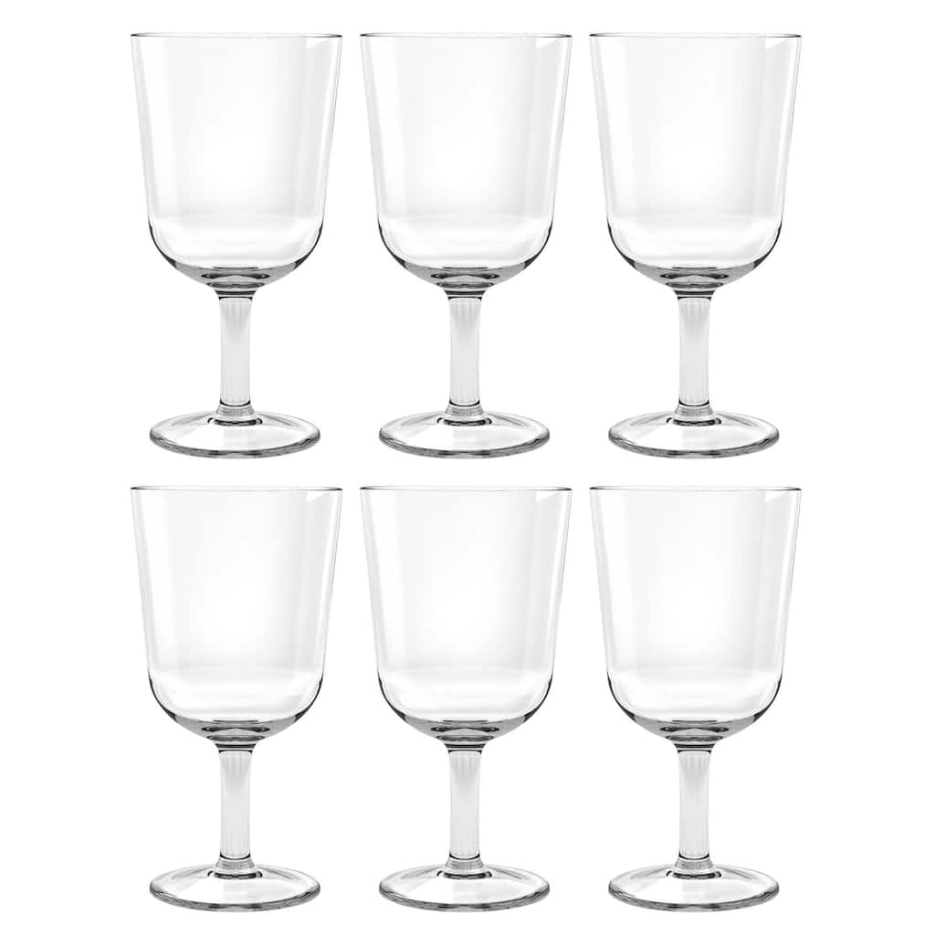Abode Homewares Tritan ™ Simple Wine, Clear, 16 oz. Set of 6