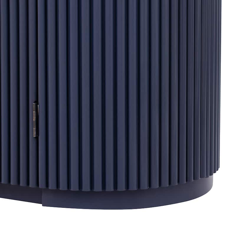 Vertical Striped Door Storage Cabinet