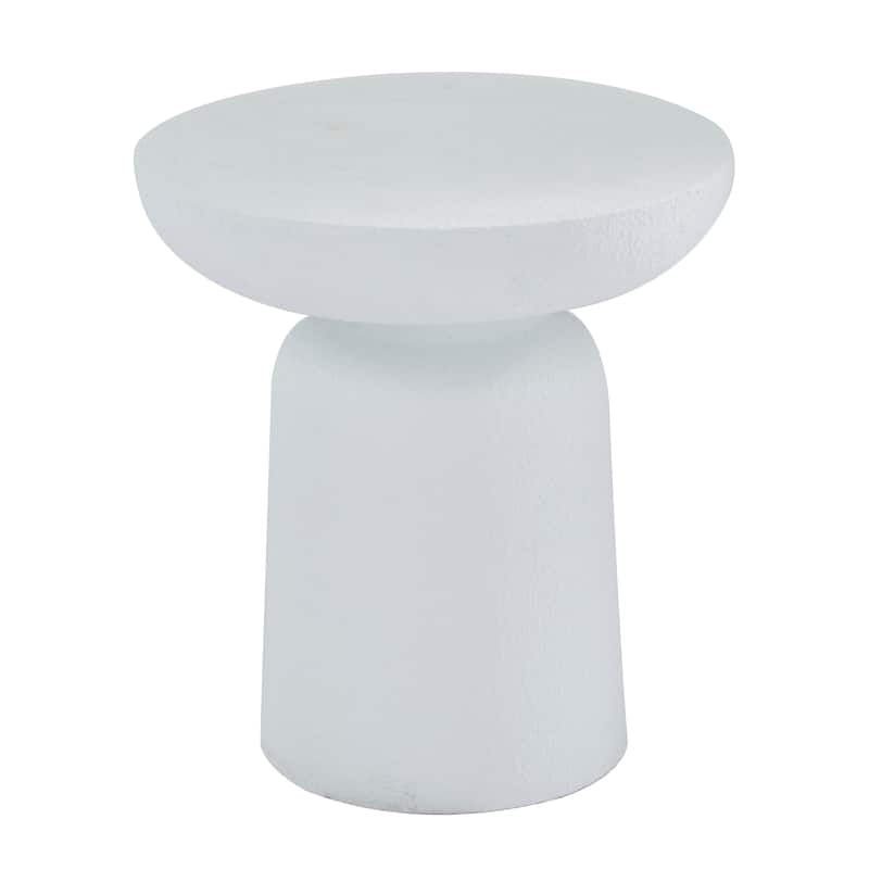 Magnesium Oxide Outdoor Accent Table - Dark Gray or White - Roche River Decor