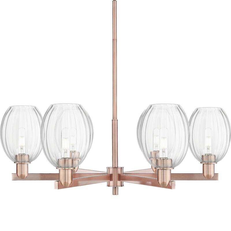 Innovations Lighting 716-6CR-13-24 Preston Chandelier Preston 6 Light - Antique Copper / Clear