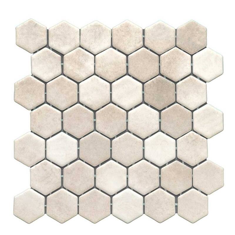 The Tile Life Eterna Hex 2x2 Glass Floor, Wall & Backsplash Tile