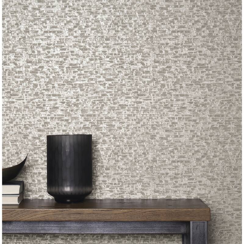 A-Street Prints Belvedere Grey Faux Slate Wallpaper