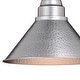 preview thumbnail 10 of 8, Outland 1 Light Pewter Farmhouse Outdoor Barn Dome Pendant - 10-in W x 7.5-in H x 10-in D