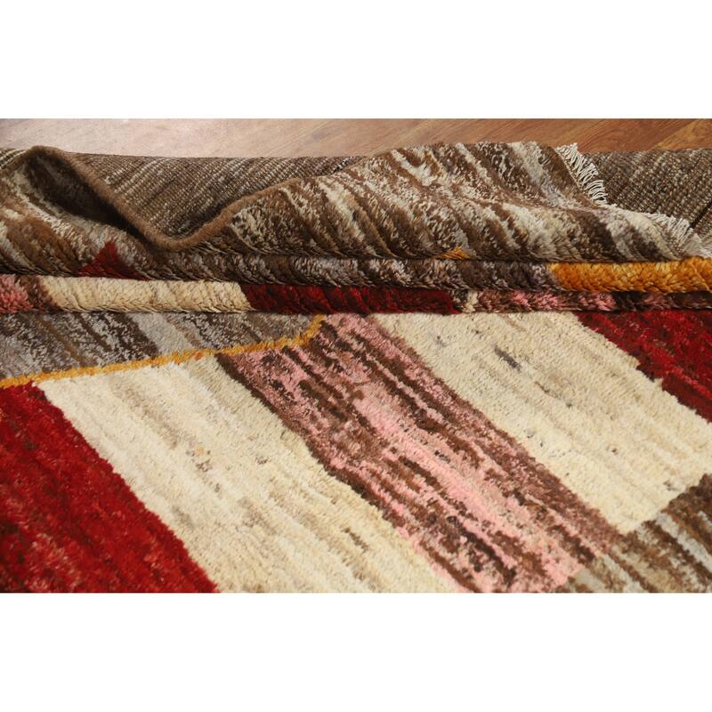 Moroccan Oriental Area Rug Hand-Knotted Wool Carpet - 5'9" x 8'2"