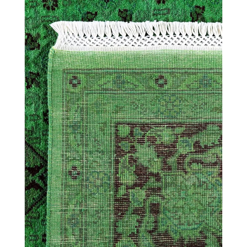 Contemporary Overdyed Wool Hand Knotted Area Rug - 6' 1" x 9' 4"
