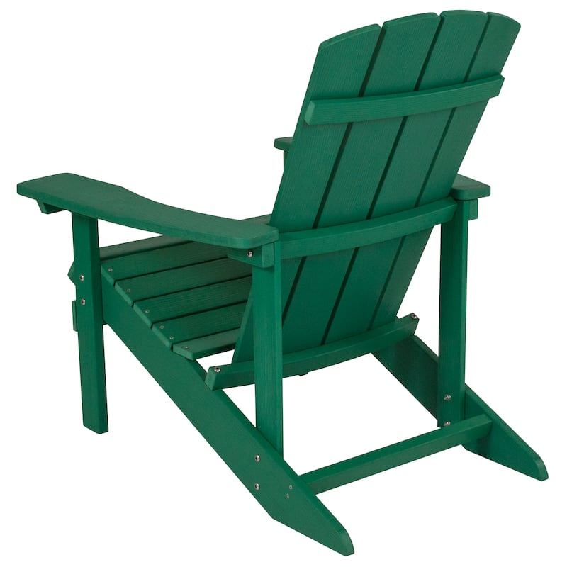 Outdoor All-Weather Poly Resin Wood Adirondack Chair - 29.5"W x 33.5"D x 35"H