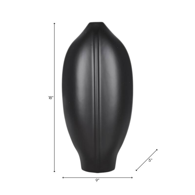 Modern Ceramic Decorative Vase with Sculpted Wavy Textured Design