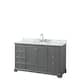 Option Dark Gray, Chrome, White Carrara Marble Top
