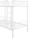 preview thumbnail 31 of 46, Twin over Twin Metal Bunk Bed with Fence & Ladder