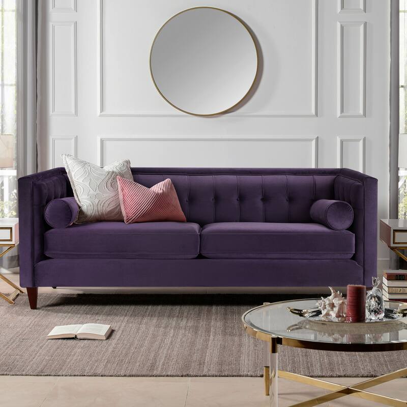 Jack 84" Modern Upholstered Tufted Tuxedo Sofa