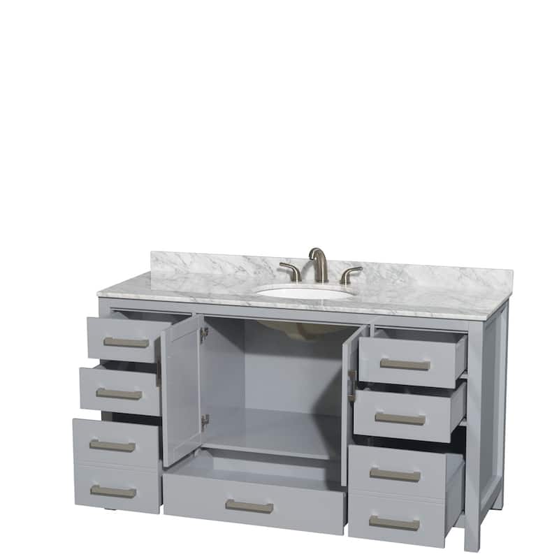 Wyndham Collection Sheffield Single Vanity Set