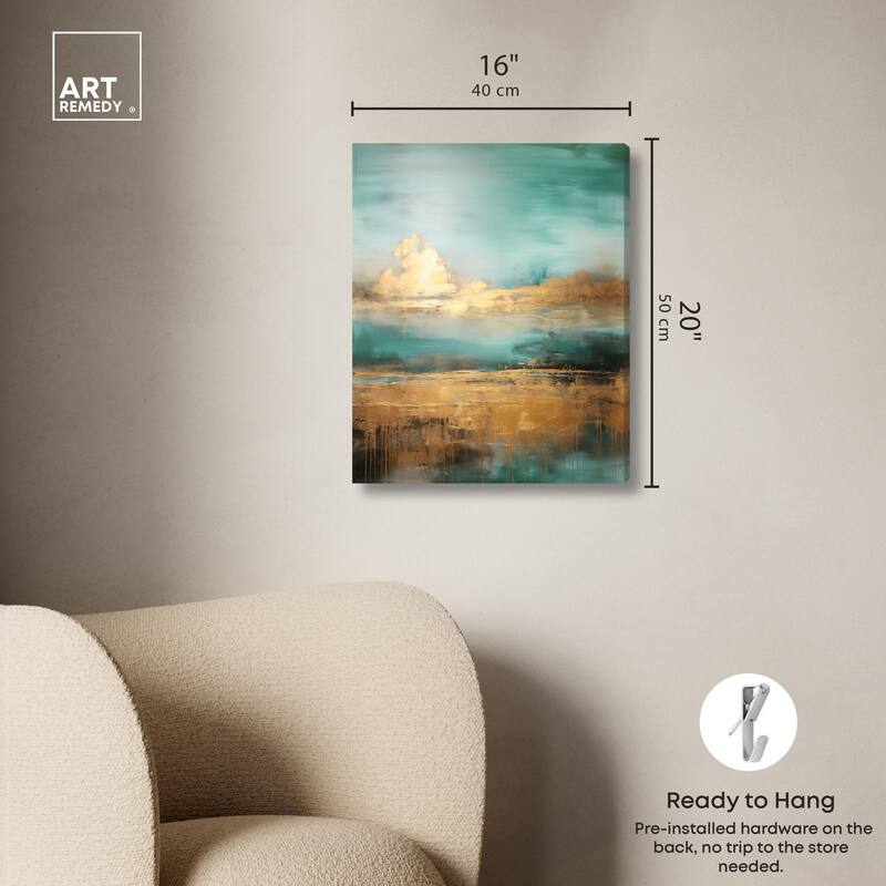 Cloudscape in Gold II Canvas by Art Remedy, Gallery Wrapped