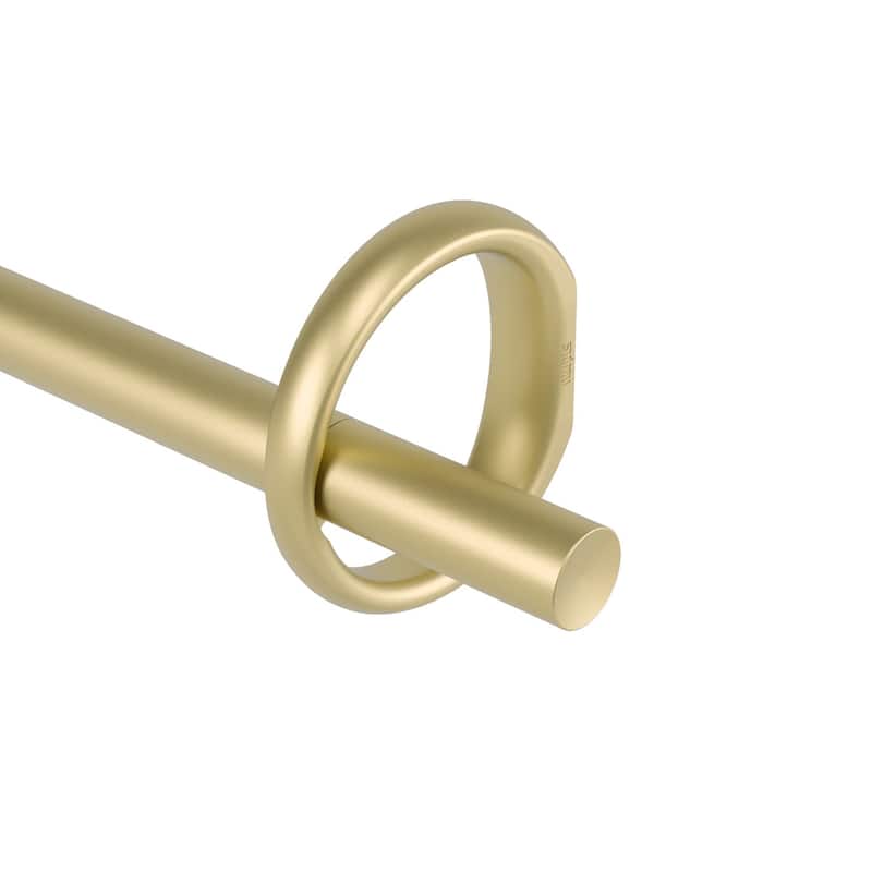 Adjustable Curtain Rod - 42 to 120 Inch Gold Metal Rod with Bracket - M